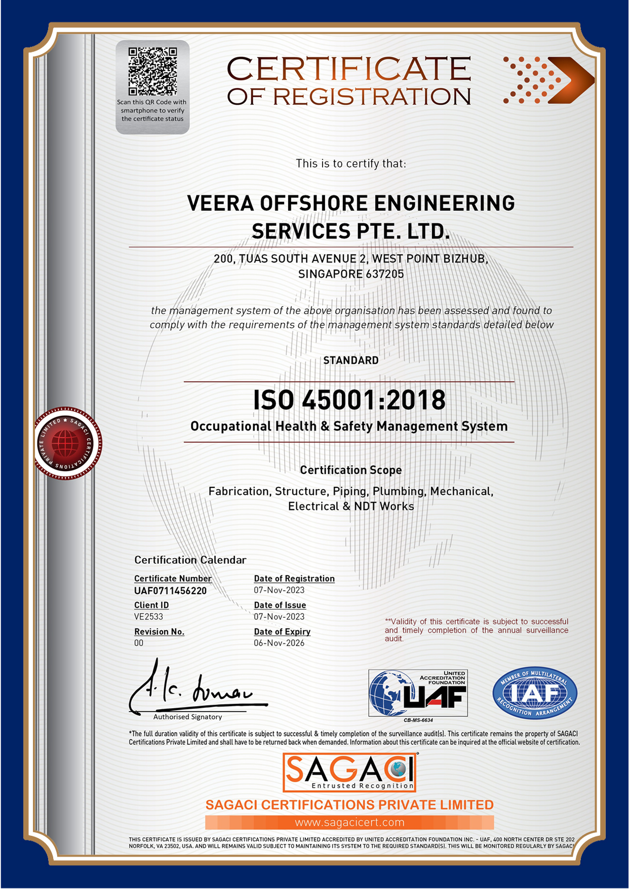 Certificates